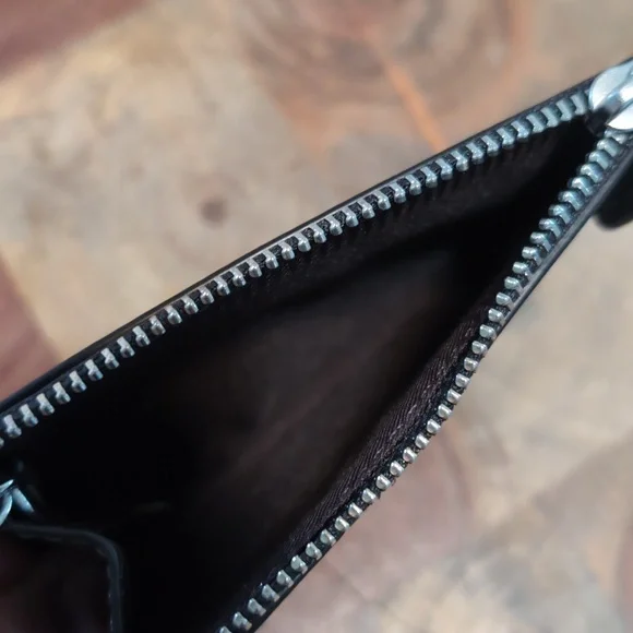 Coach Skinny Mini Smooth Leather Embroidered Butterfly Zip Close ID Case Nwt ❤️ - Picture 8 of 11